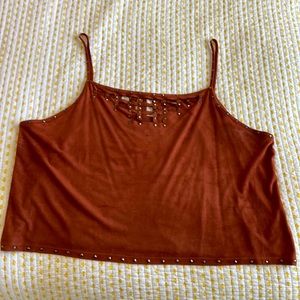 Studded detail crop top